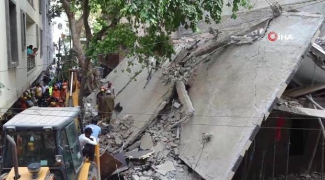 Hindistan'da inşaat halindeki bina çöktü