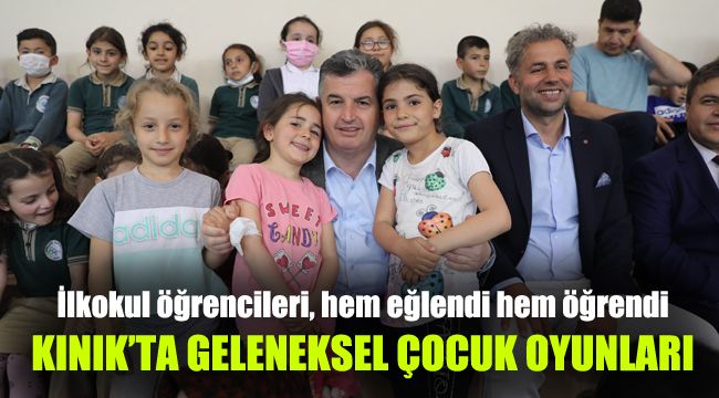 Kınık'ta Geleneksel çocuk oyunları: İlkokul öğrencileri hem eğlendi hem öğrendi