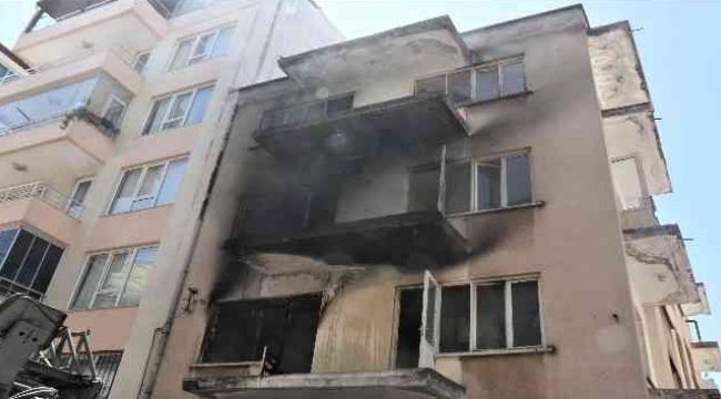 Madde bağımlılarının kullandığı metruk bina alev alev yandı
