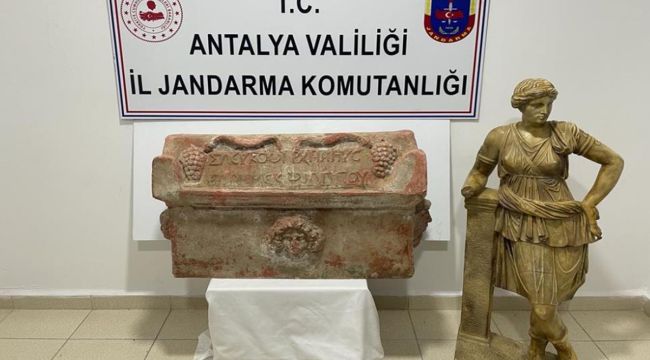 Manavgat'ta tarihi eser operasyonu