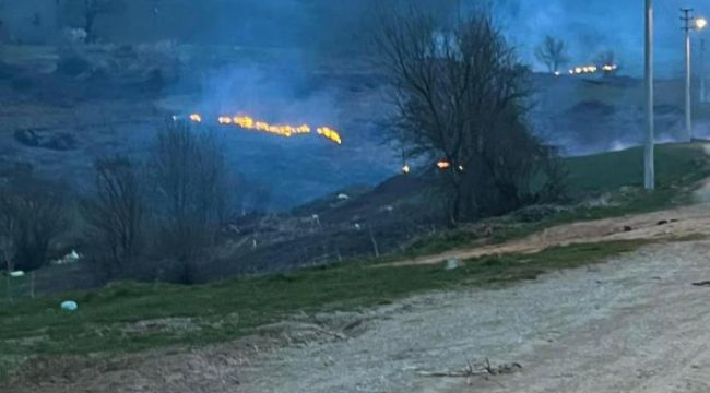 Mera olarak kullanılan alanda yangın