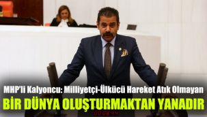 MHP'li Kalyoncu: Milliyetçi-Ülkücü Hareket Atık Olmayan Bir Dünya Oluşturmaktan Yanadır
