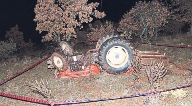 Uçuruma yuvarlanan traktörün sürücüsü öldü