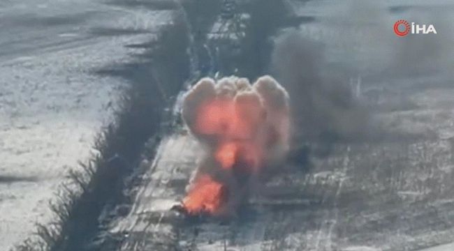 Ukrayna, Rus askeri konvoyunu vurdu