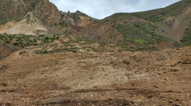 Erzurum'da heyelan