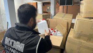İstanbul'da sahte alkol üreticilerine baskın
