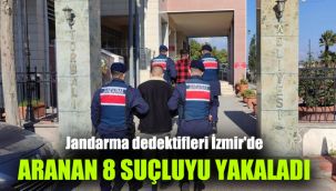 Jandarma dedektifleri İzmir'de, aranan 8 suçluyu yakaladı
