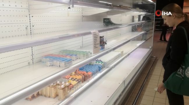 Ukrayna'da market rafları boşaldı