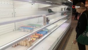 Ukrayna'da market rafları boşaldı