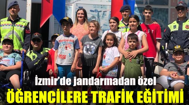İzmir'de jandarmadan özel öğrencilere trafik eğitimi