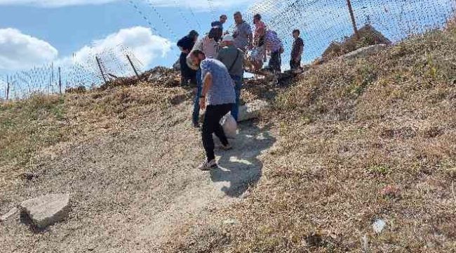 Kurban kesim alanına giden yol eziyet yoluna dönüştü