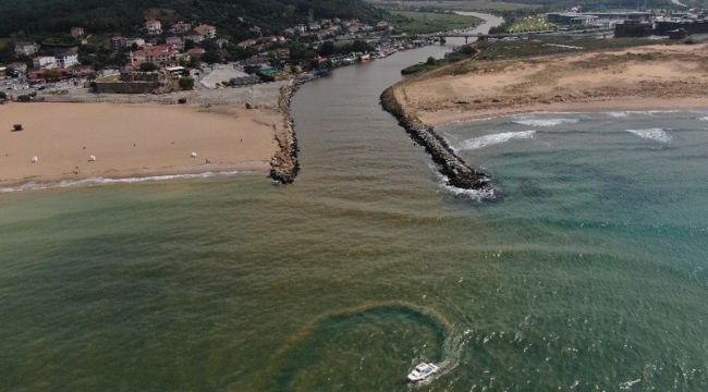 Beykoz'da Riva sahili çamura bulandı