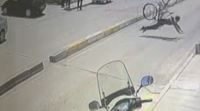 Bisikletli ölümden döndü