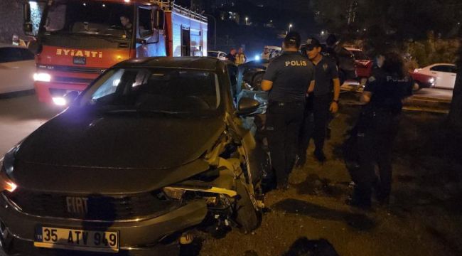 Cip otomobille çarpıştı