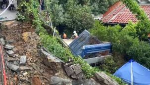 Çöken istinat duvarının altında bir kişi kaldı