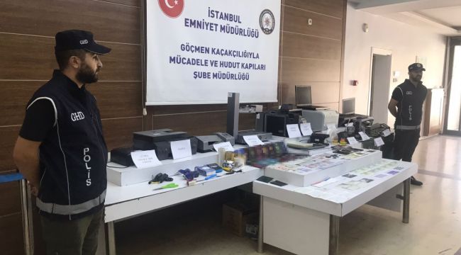 Fatih'te sahte belge düzenleyen şebekeye operasyon