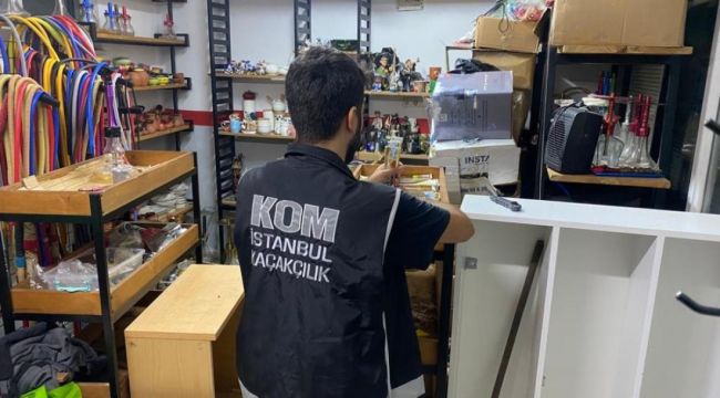 İstanbul'da kaçak nargile tütünü operasyonu