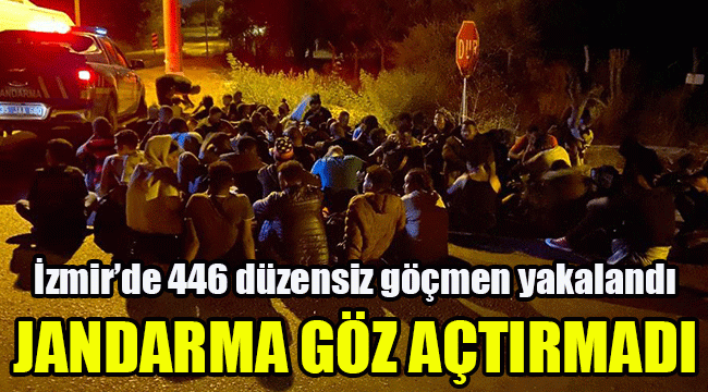Jandarma göz açtırmadı: İzmir’de 446 düzensiz göçmen yakalandı