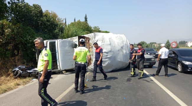Kamyon sürücüsü büyük bir faciayı önledi