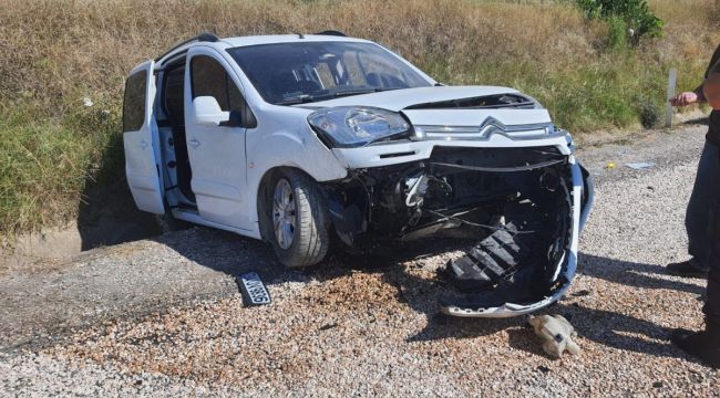 Tokat'ta hafif ticari araç sulama kanalına düştü