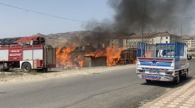 Tüp bomba gibi patladı, marangoz dükkanı küle döndü