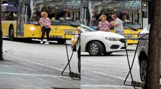Alkollü kadın trafiği birbirine kattı