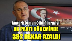 Atatürk Orman Çiftliği arazisi AKP döneminde 382 dekar azaldı