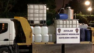 Avcılar'da kaçak alkol imalatı yapan şüpheli şahıs yakalandı