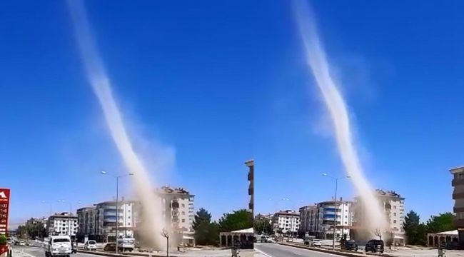 Elazığ'da dev hortum görüntülendi