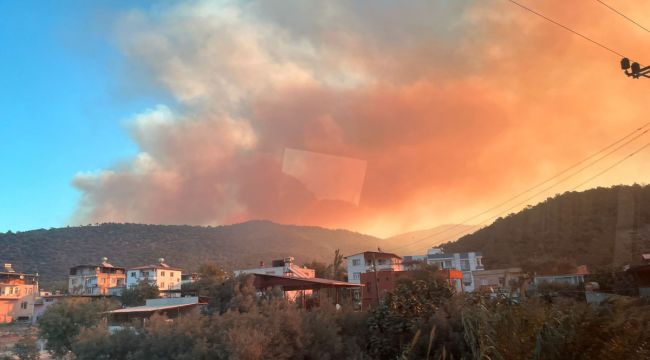 Mersin'deki orman yangını sürüyor: 30 ev tedbiren boşaltıldı