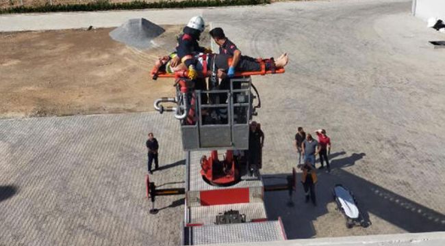 Elektrik akımına kapılan işçi yaralandı