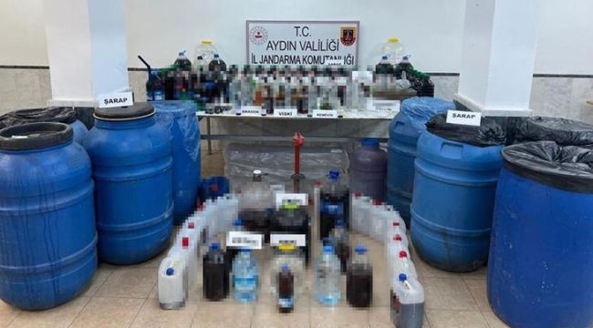2,3 ton sahte içki ele geçirildi