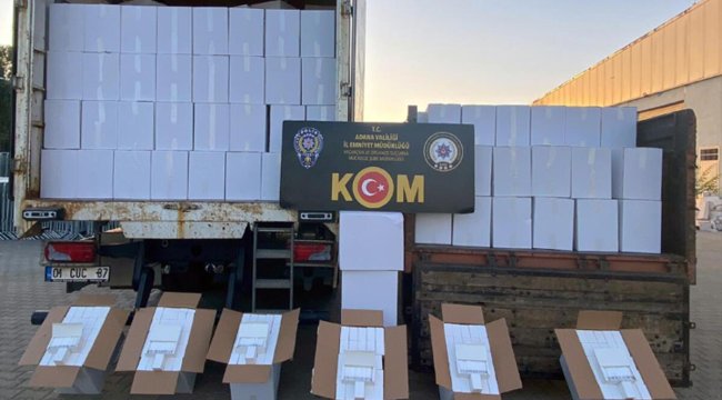 Adana&#039;da kaçak sigara operasyonu