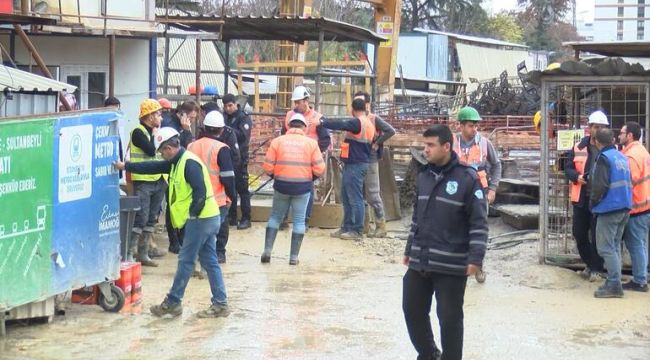 Metro inşaatında işçi yaralandı