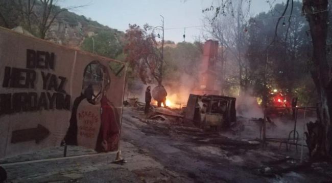Tarihi Yedi Uyuyanlar Mağarası bölgesinde korkutan yangın