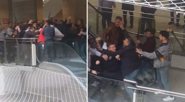 Adliyede güvenlik görevlilerini darbettiler