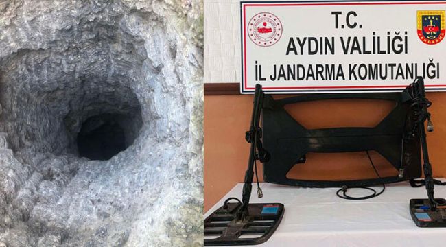 Bahçede 'define' kazısına 3 gözaltı