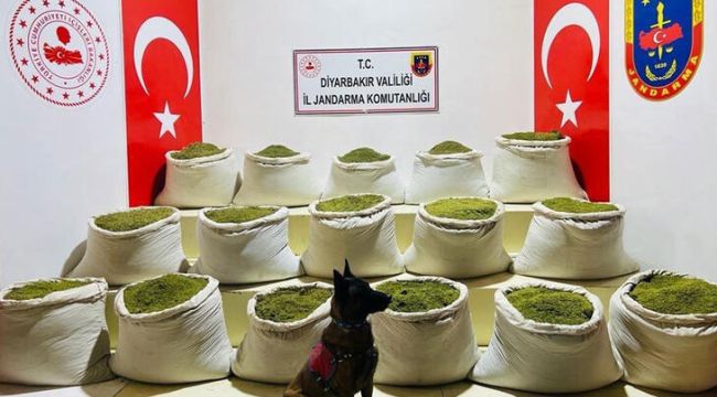 Diyarbakır’da Eren Abluka Sonbahar Kış-18 Operasyonu’nda 445 kilo esrar ele geçirildi