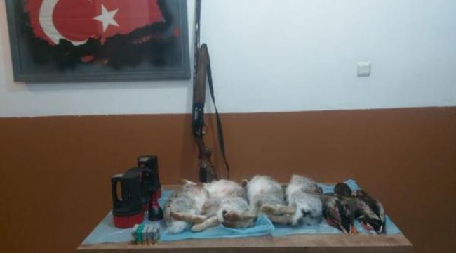 Dron ile tespit edilen kaçak avcılara para cezası