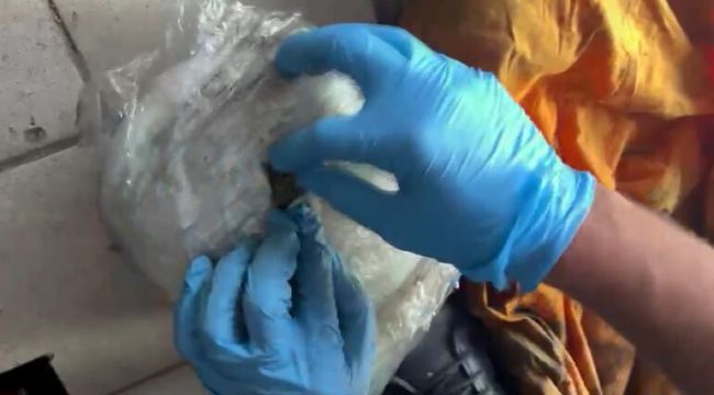 TIR'ın yedek lastiğine gizlenen 17 kilo esrarı 'Tinga' buldu