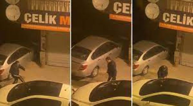 Büyükçekmece'de park halindeki arabaya bıçakla zarar verdi