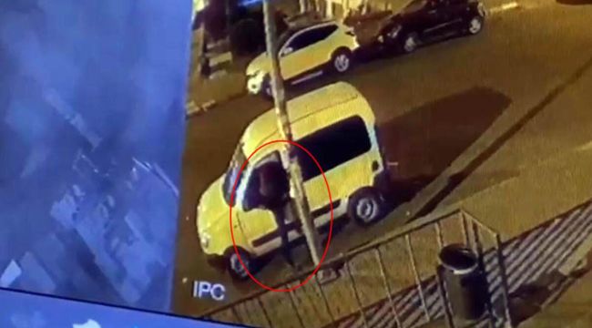Camı açık unutulan hafif ticari araçtan hırsızlık