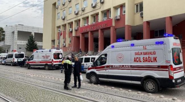 Davalı aileler adliye önünde kavga etti