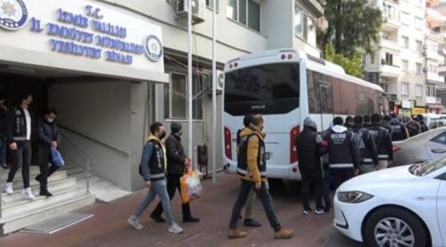 İzmir’de organize ve mali suçlarla mücadele çerçevesinde 222 şüpheli tutuklandı