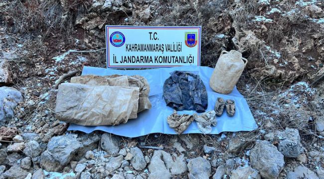 Kahramanmaraş'ta PKK'ya ait yaşam malzemesi ele geçirildi