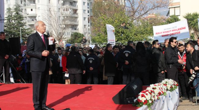 Kılıçdaroğlu İzmir'de, Dilber Apartmanı'nın temel atma törenine katıldı