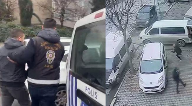 Küçükçekmece'de kameraya yansıyan silahlı saldırının şüphelisi yakalandı