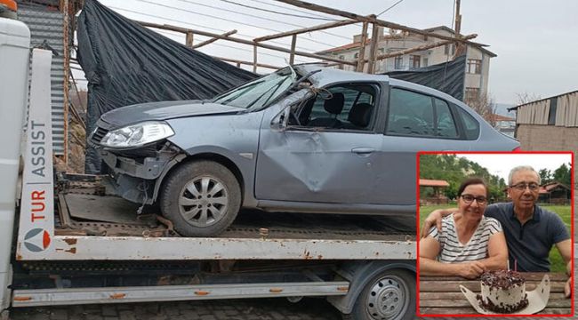 Otomobil şarampole devrildi; eski belediye başkanı, eşi ve torunu yaralandı