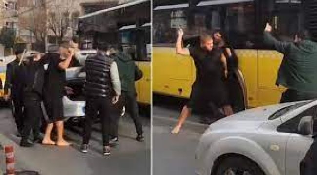 Şişli'de yol verme tartışmasında çekpasla vurdu