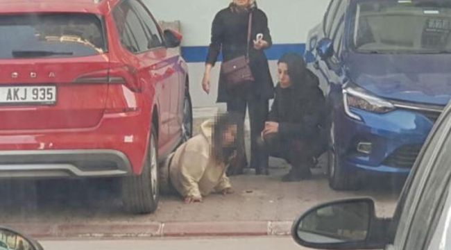 Uyuşturucu bağımlısı genç kız, otomobilin altına girip 2 saat polise direndi